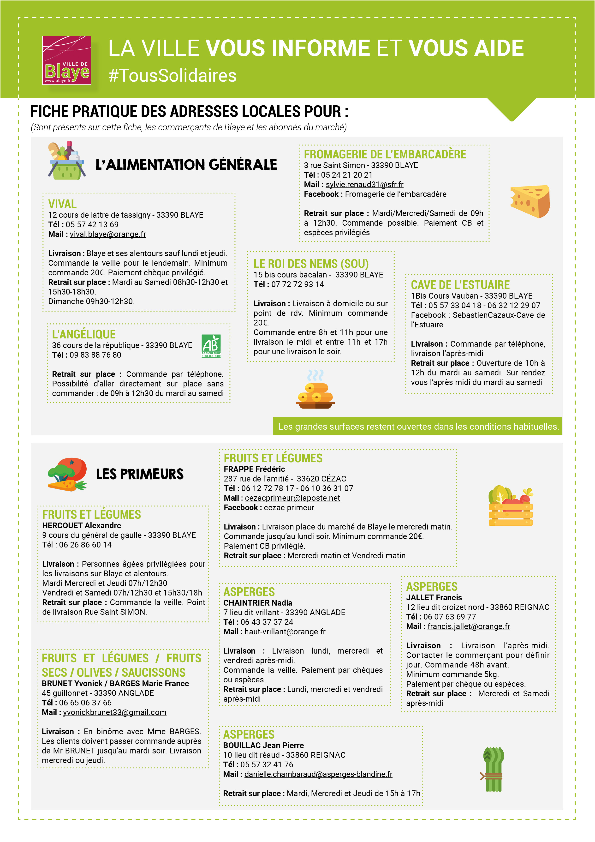 Fiche des adresses locales 06042020