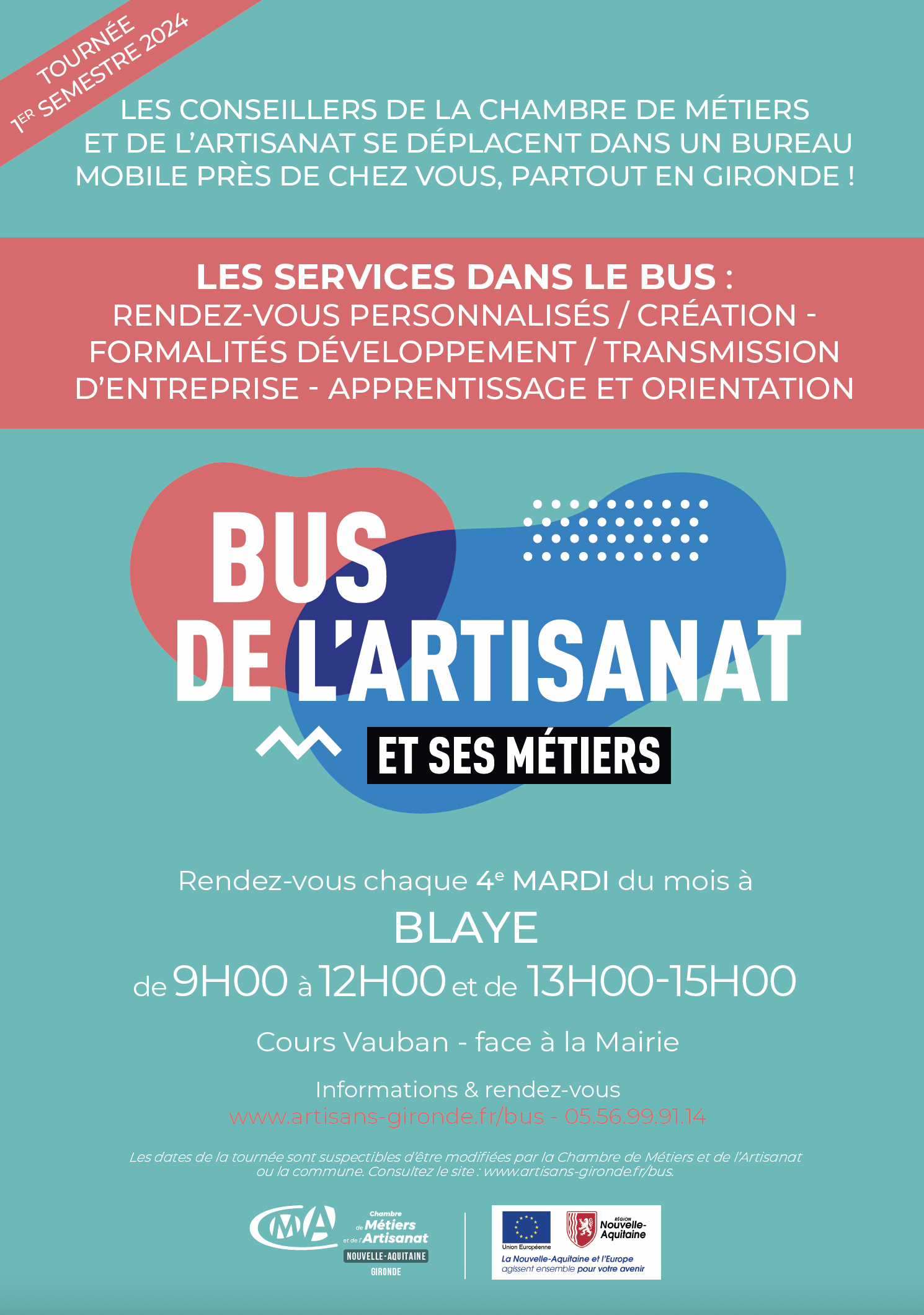 bus de l'artisanat 2024 affiche