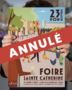 annulation foire st Catherine